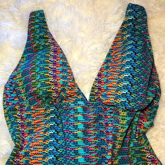 Rainbow Fiesta One Piece Swimsuit size 12 - Picture 7 of 16
